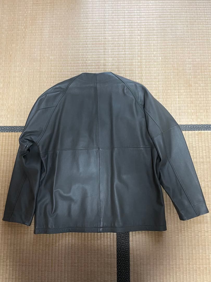 B:MING by BEAMS レザージャケット　レザーカーディガン　ノーカラー
