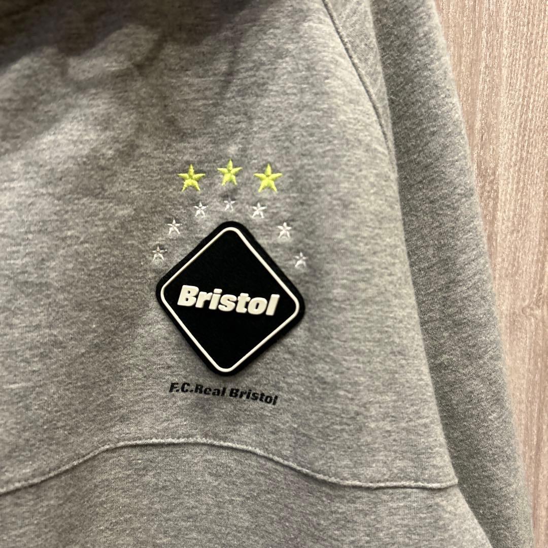 【美品】F.C. Real Bristol高級フルジップパーカー 刺繍ロゴ 古着