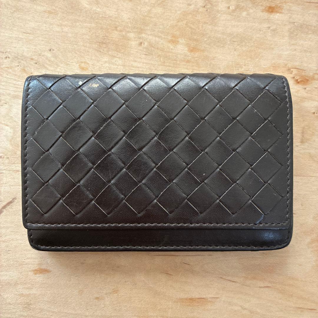 BOTTEGA VENETA イントレチャート 名刺入れ ダークグレー