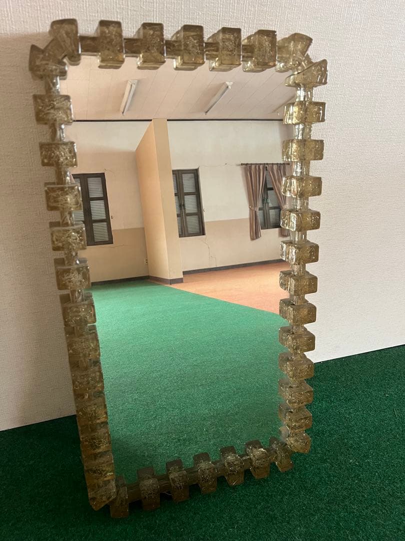 【O-1511】鏡 ミラー ライト付 女優ミラー 壁掛け ウォールミラー