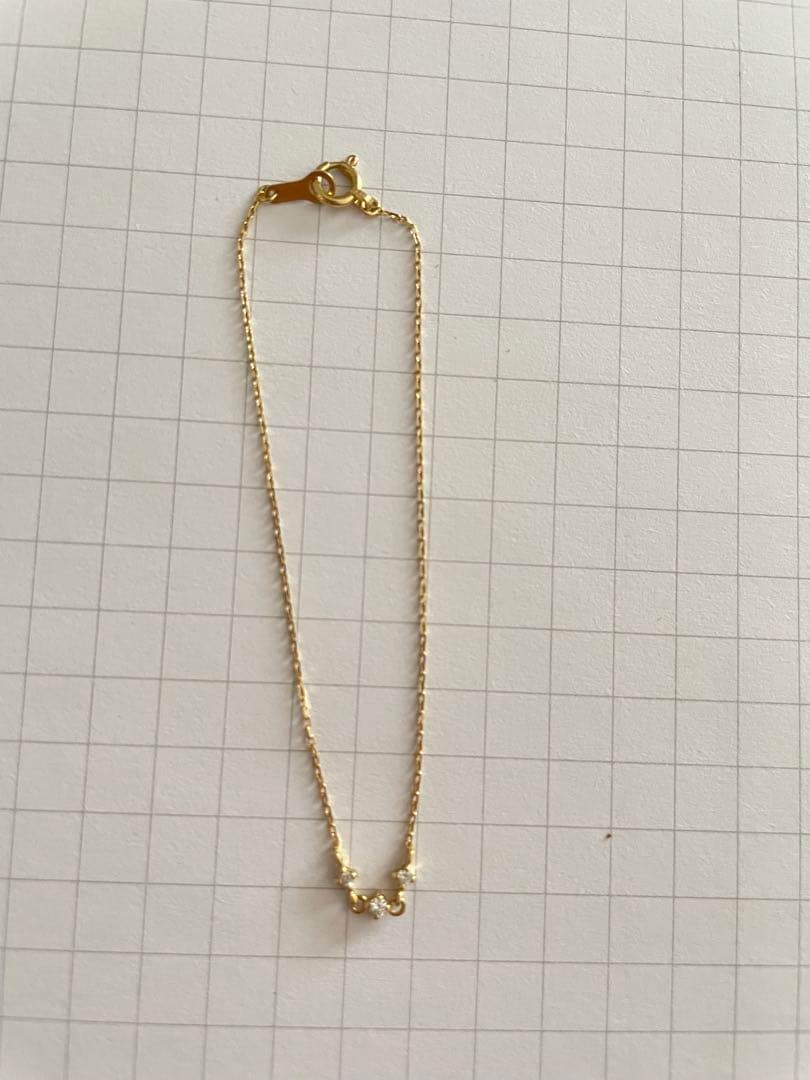 ete K18 イエローゴールド ダイヤモンドブレスレット