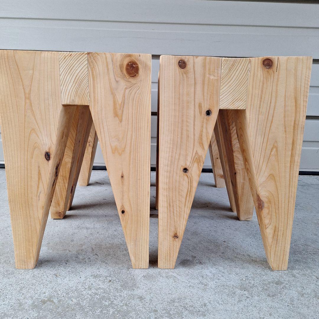 無垢スツール 　4脚セット