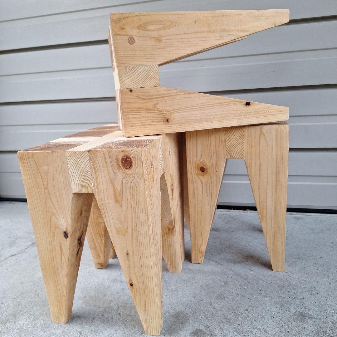 無垢スツール 　4脚セット