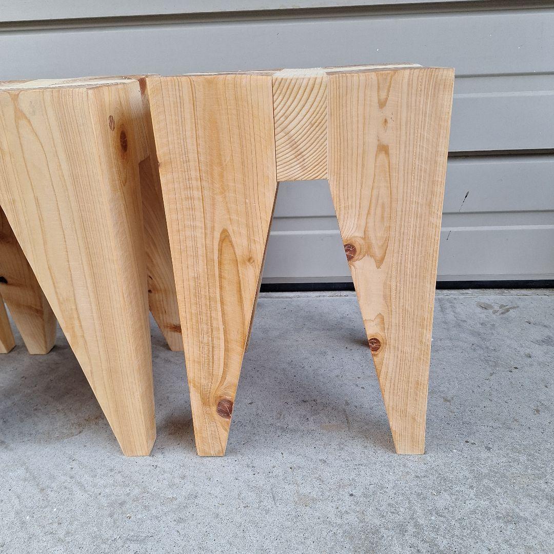 無垢スツール 　4脚セット