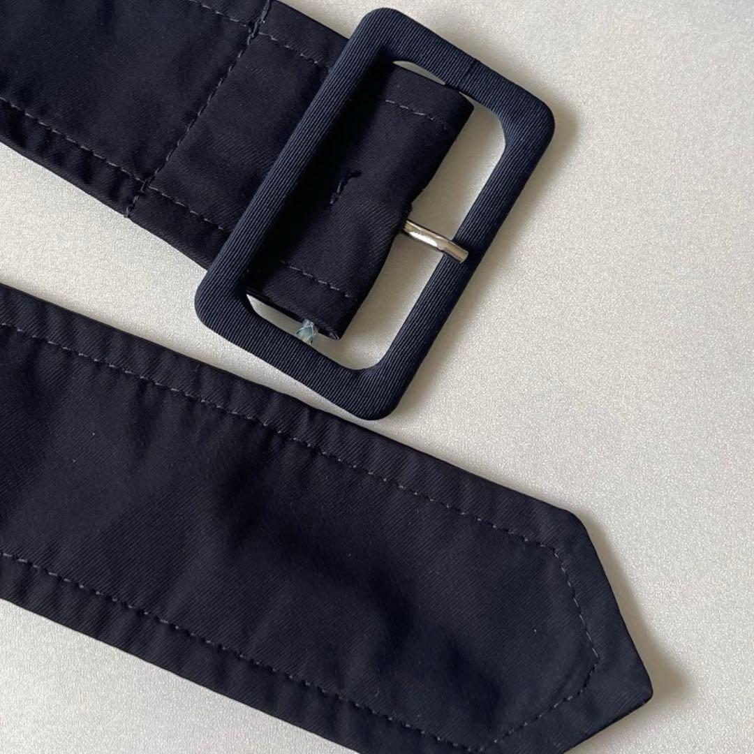 極美品 マックスマーラ トレンチコート ビジュー付き ベルト 40 ネイビー L