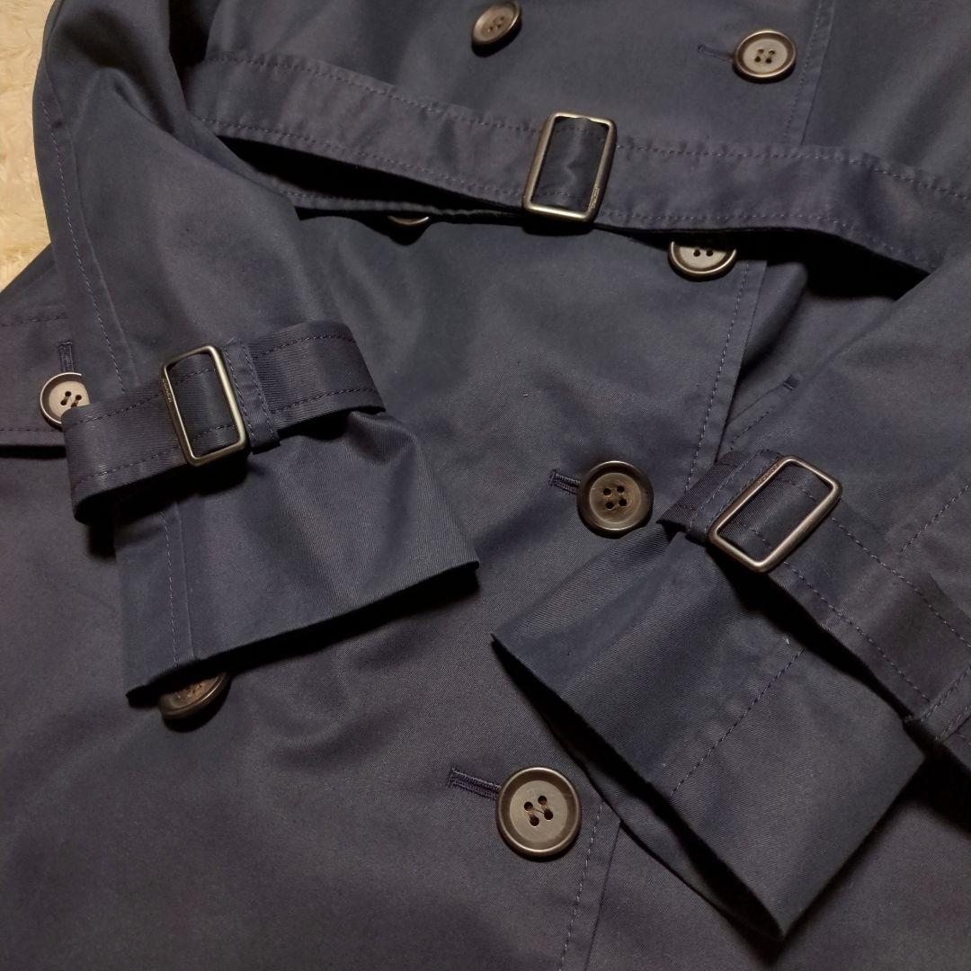 美品！COACH　ロングトレンチコート　ダブル　ネイビー　サイズS　ベルト付き