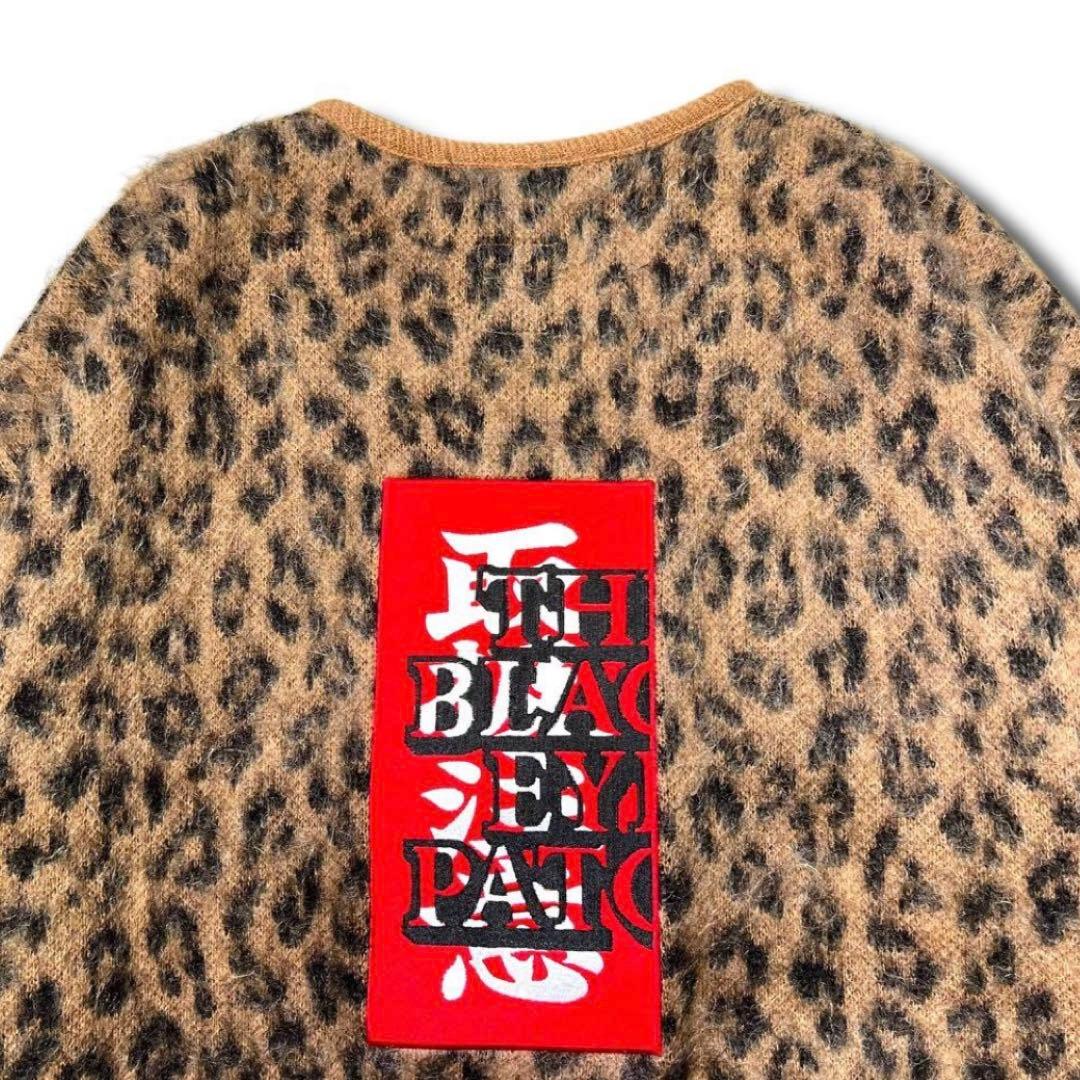 美品 ワコマリア × ブラックアイパッチ レオパード モヘア カーディガン L