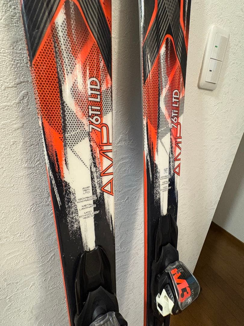K2 AMP 76 LTD スキー板ビンディング付き初級、中級者用軽量　美品