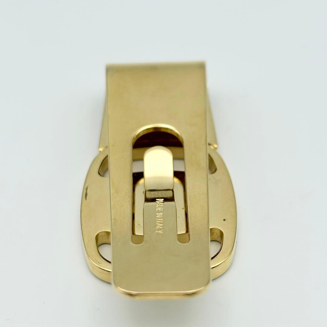 【希少・美品】フェラガモ ヴァラ 金具 マネークリップ ゴールド 箱・リボン付き