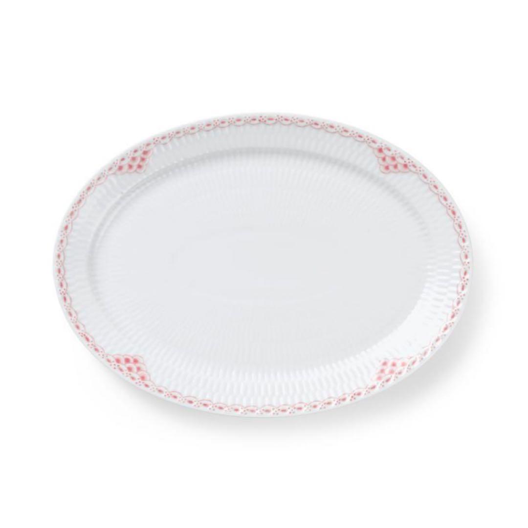 新品 ロイヤルコペンハーゲン コーラル プリンセス オーバルディッシュ レース