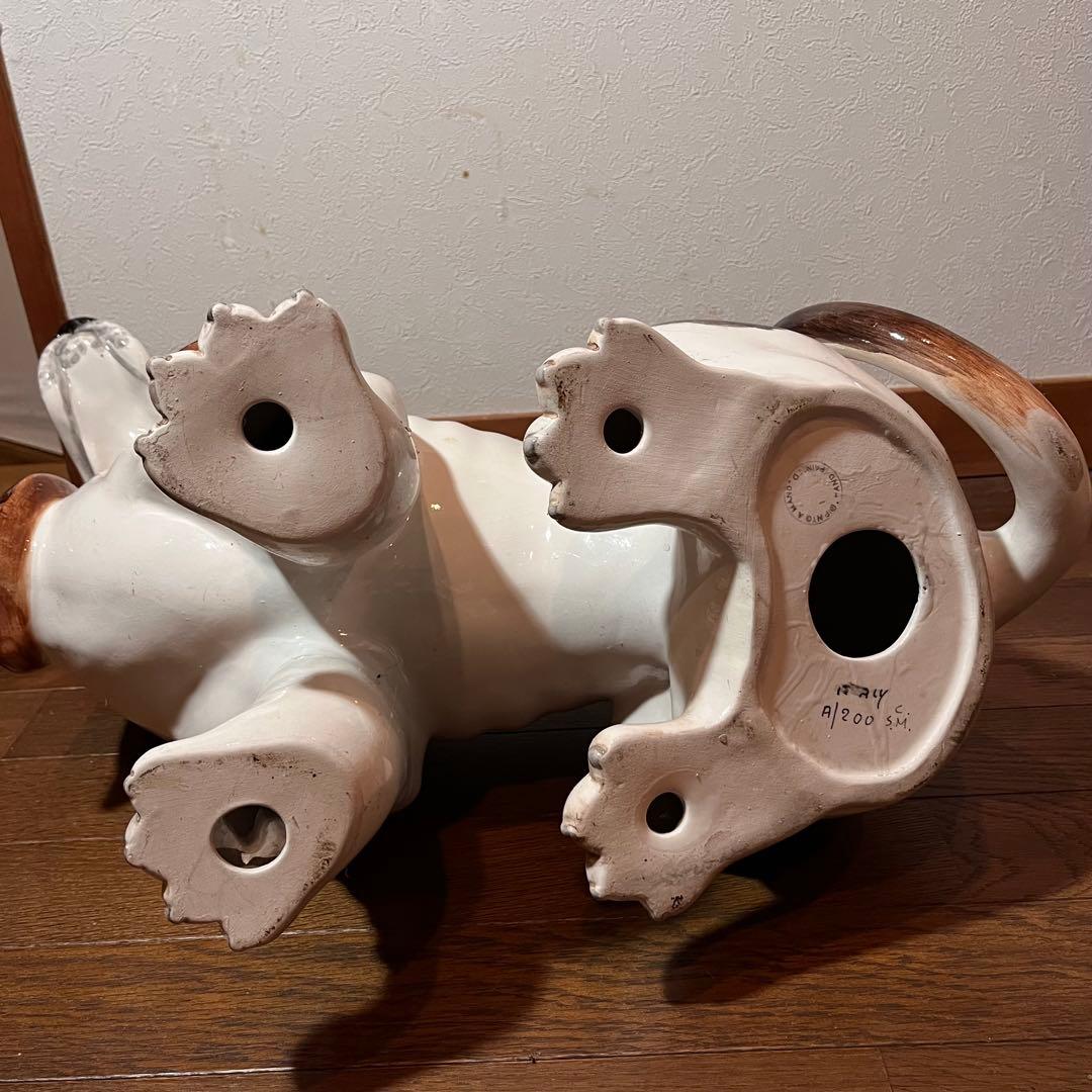 バセットハウンド 陶器 置物 犬の置物 インテリア オブジェ