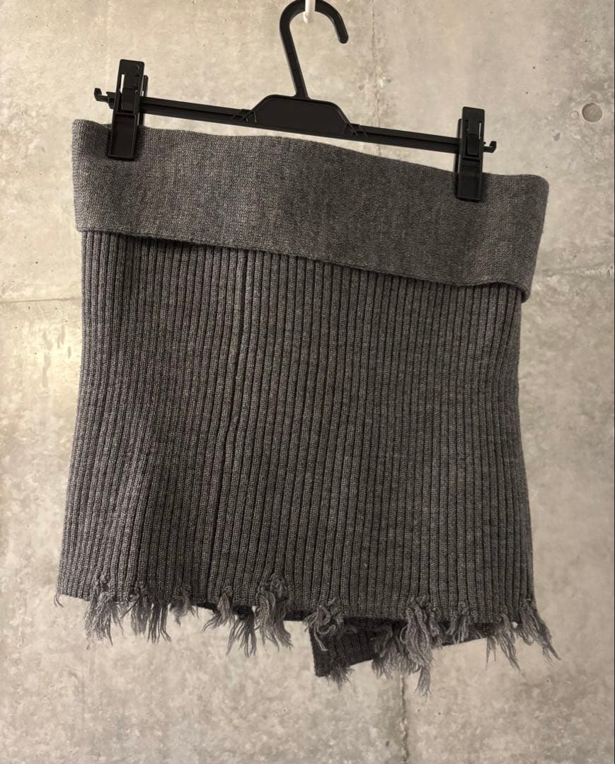 スカート Perverze Damaged Knit Cape And Apron