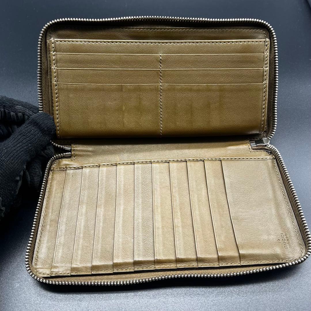 せ*ー様 入手困難/希少✨グッチ オーガナイザー ラウンドファスナー クロコダイ