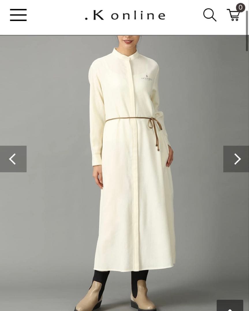 最終【MORABITO BLANC】サキソニーワンピースドレス97900円新品