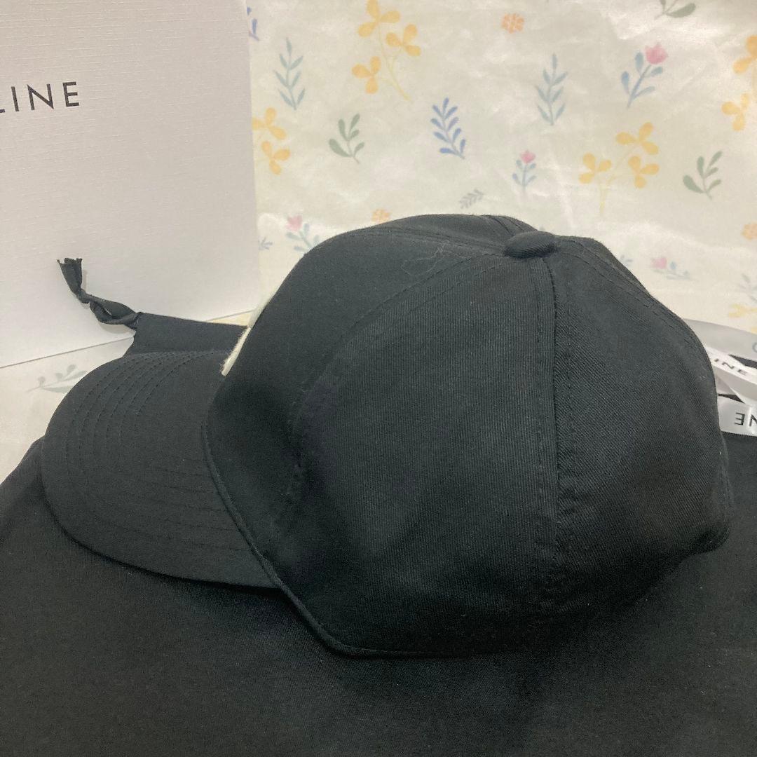 CELINE トリオンフ　キャップ　ブラック