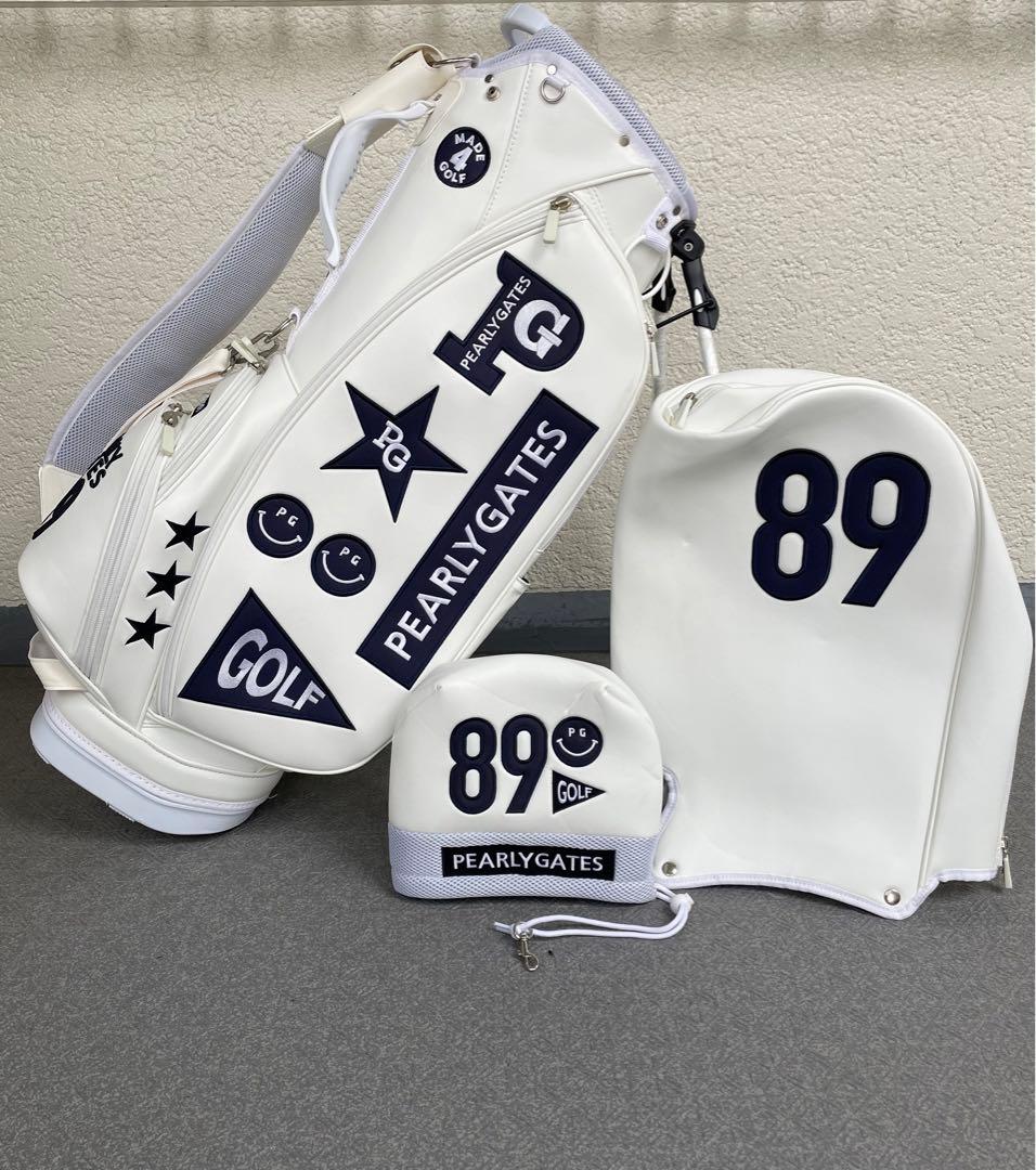 美品●パーリーゲイツ●PEARLY GATES キャディバッグ●アイアンカバー付