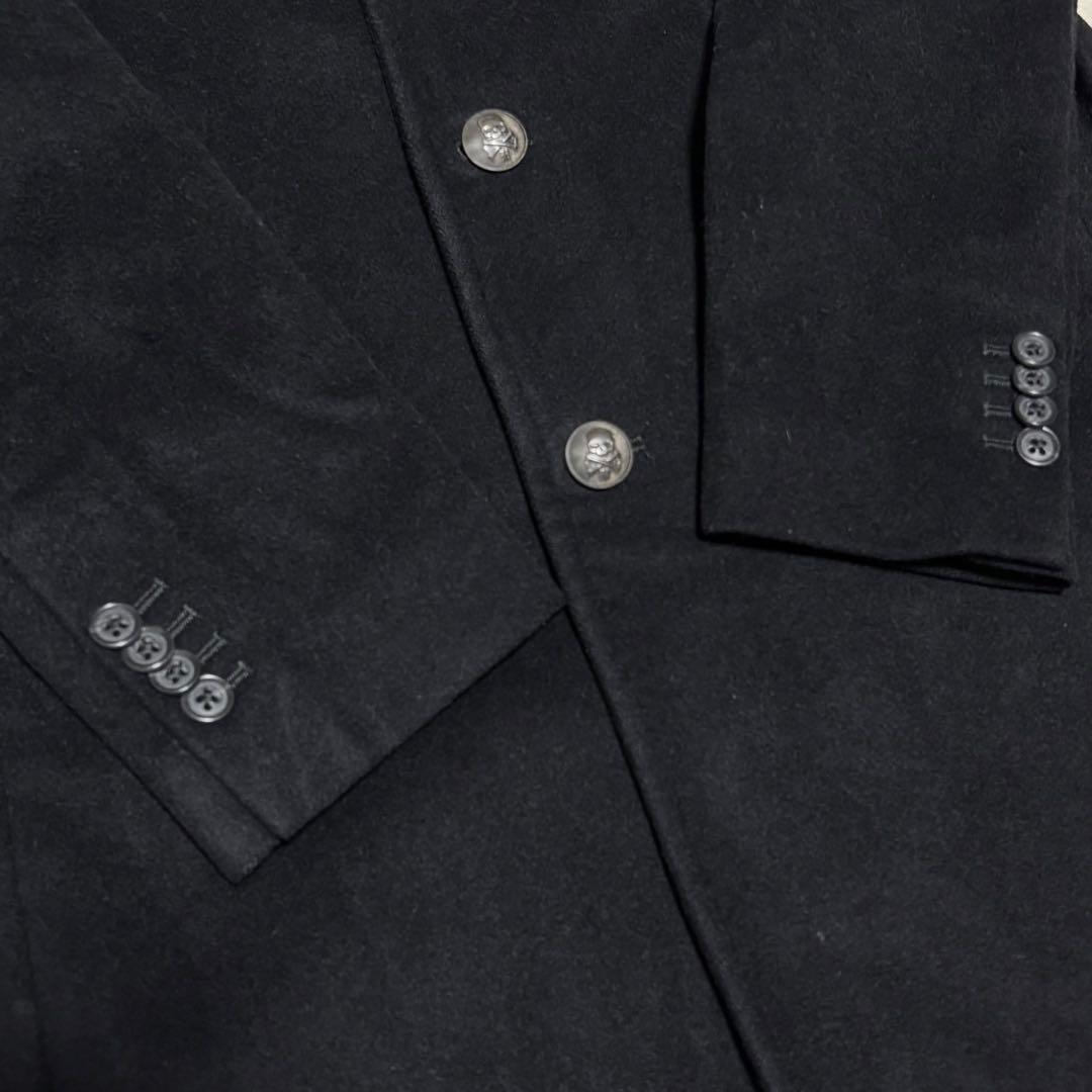 ハイドロゲン LUIGI BIANCHI ステンカラーコート カシミヤ混　黒