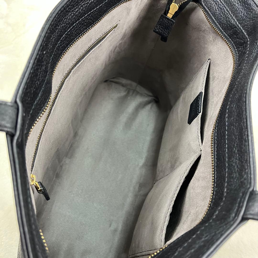 【極美品】 ハッシュタグ メンズ ビジネス トートバッグ A4可 肩掛け シボ革