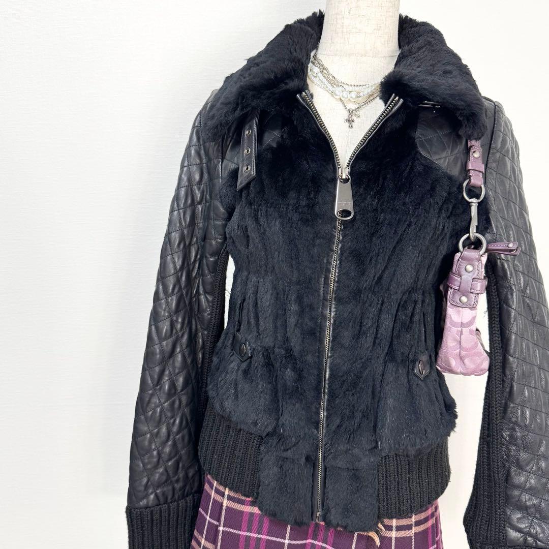 y2k❤️ BURBERRY BLUE LABEL 異素材 ドッキングジャケット