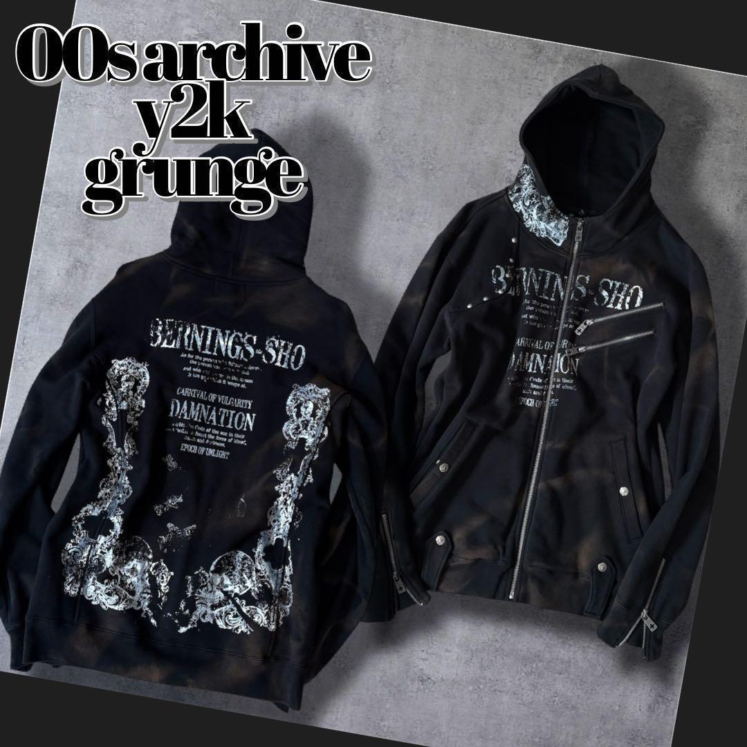 ジャケット・アウター 00s sweat blouson scull gimmick y2k punk