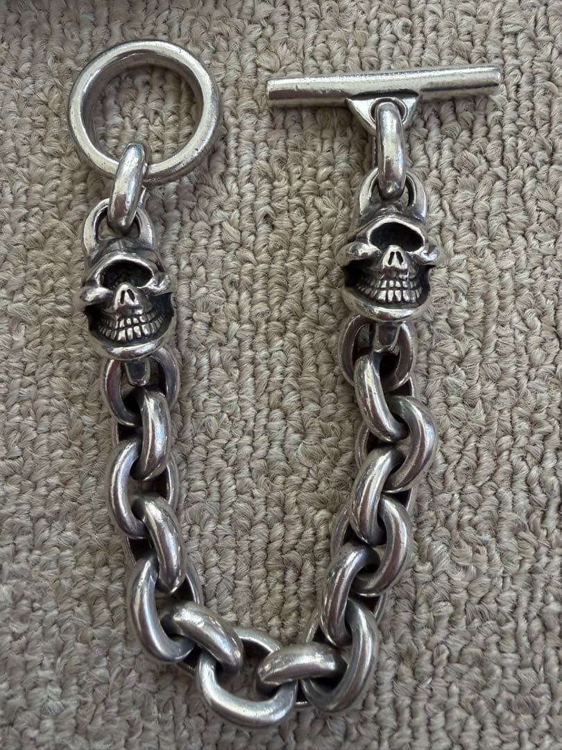 STOPLIGHT ストップライト 2スカル ブレスレット シルバー925