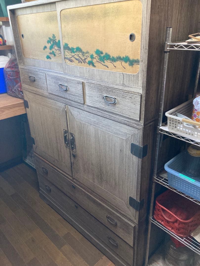 桐タンス　桐箪笥　桐たんす　鍵付き昭和レトロ