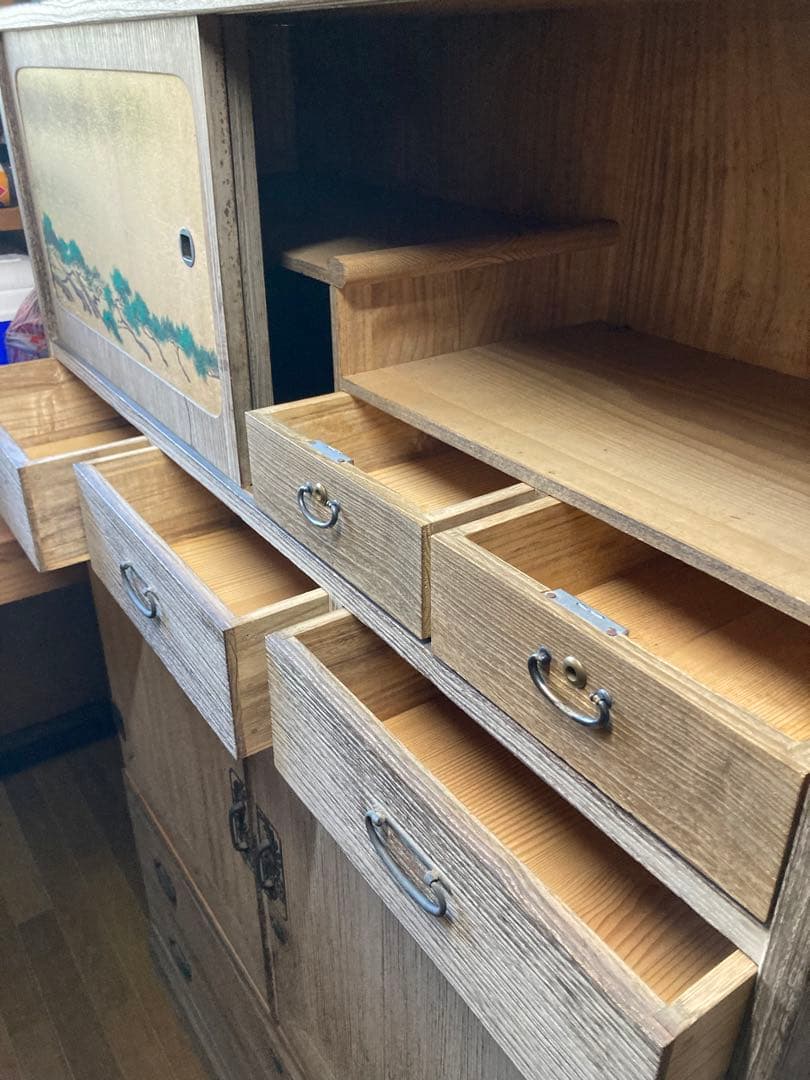 桐タンス　桐箪笥　桐たんす　鍵付き昭和レトロ