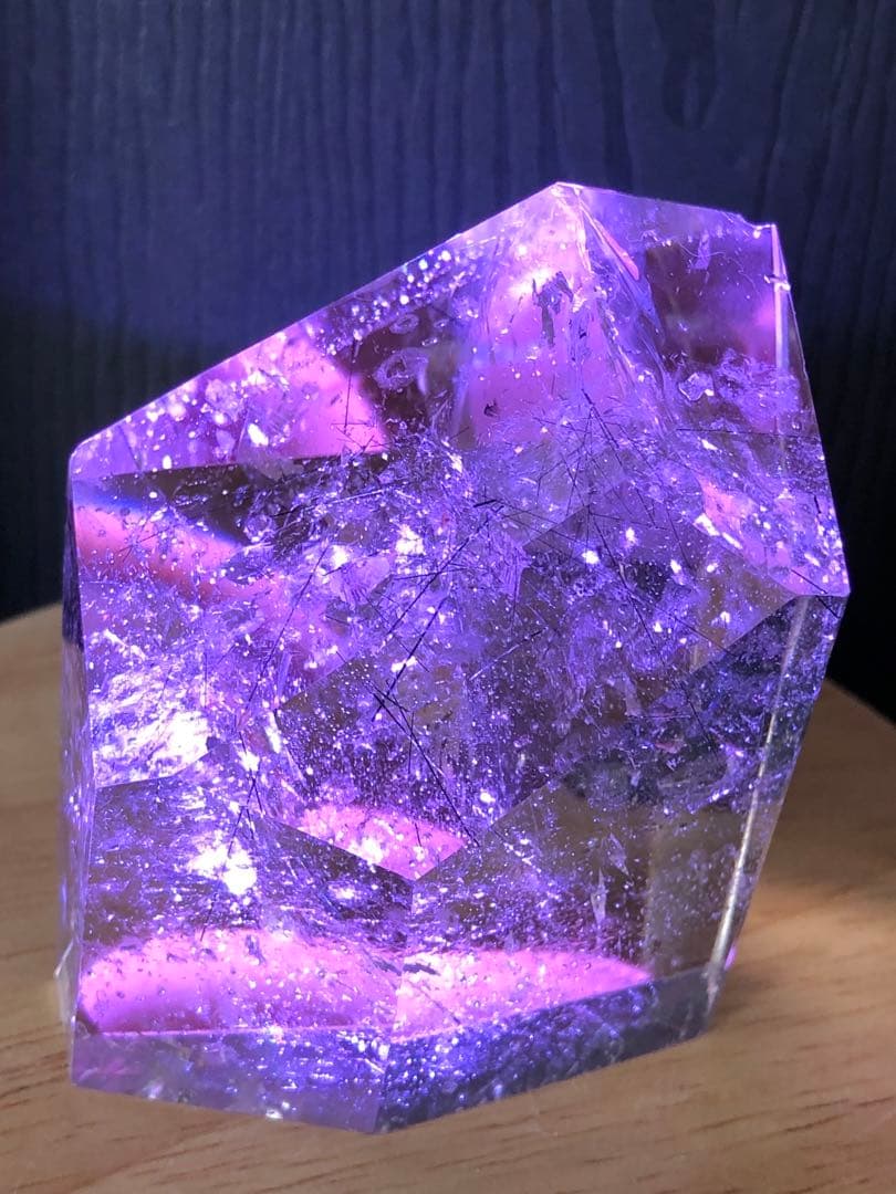 ❤️レア　虹入り　黒針水晶　透明度抜群　高品質　　ブラックルチルクォーツ ルース