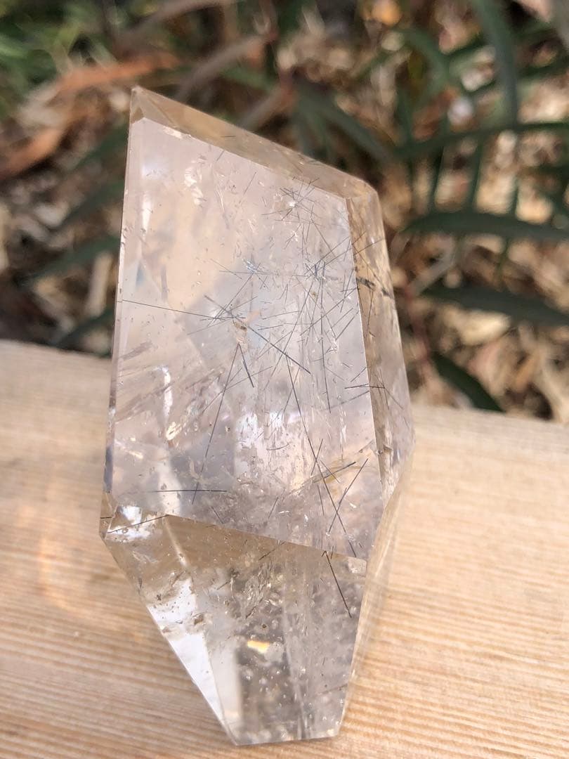 ❤️レア　虹入り　黒針水晶　透明度抜群　高品質　　ブラックルチルクォーツ ルース