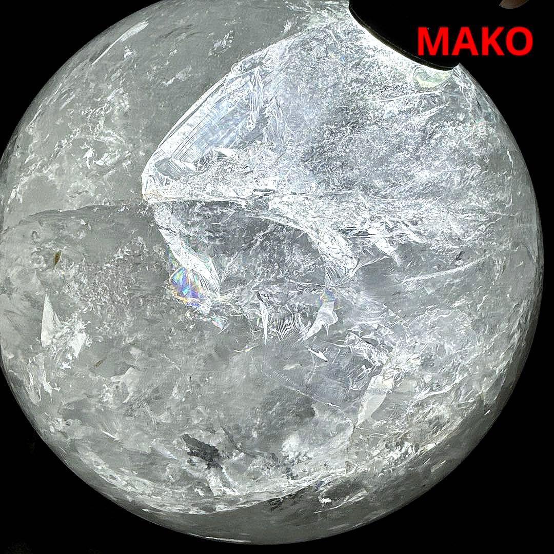 M1800☆水晶丸玉220mm 14.2Kg☆ブラジル・コリント産☆天然石　原石