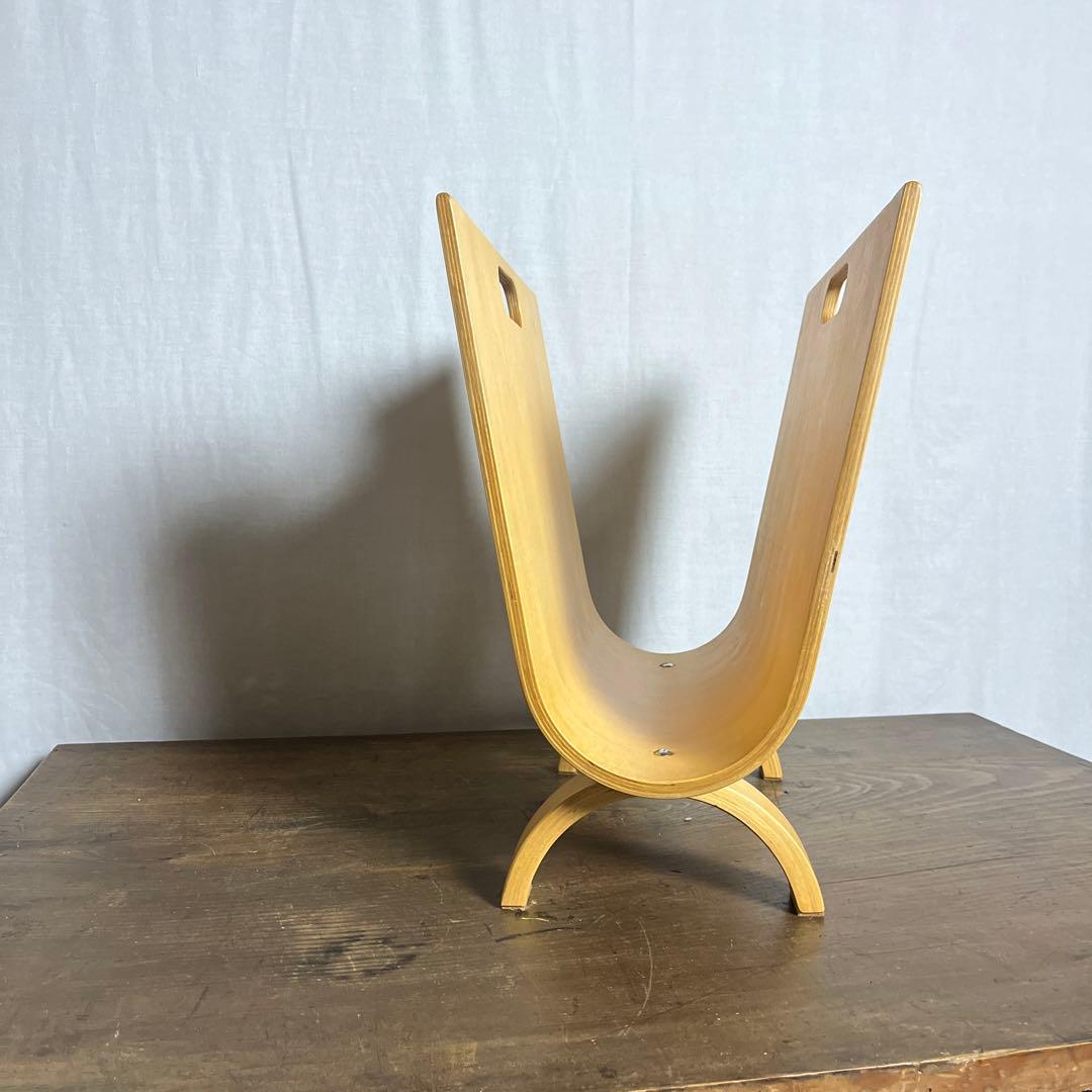 当時物ミッドセンチュリー◾️プライウッド 本立て マガジンラック レコードスタンド