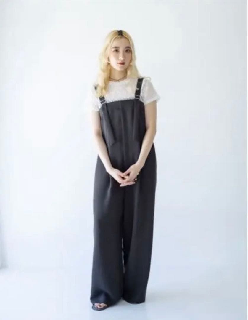 【美品】ビューティーアンドユースポリエステル ベルトストラップ オールインワン