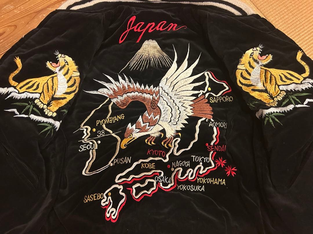 東洋 港商 スカジャン 日本地図 鷲 スペシャルエディション 中 Mサイズ