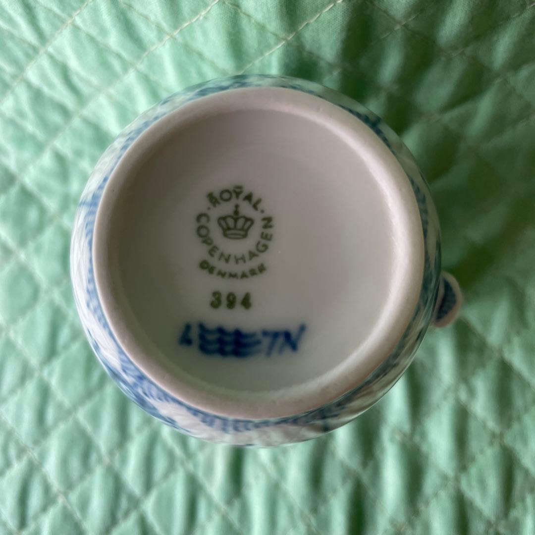 【未使用】ロイヤルコペンハーゲン　ブルーフルーテッドプレイン ポット&クリーマー