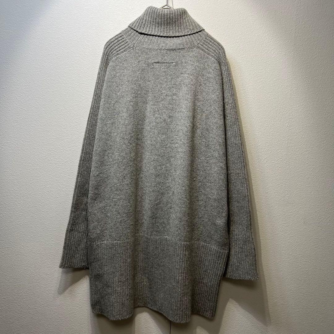 希少 MM6 上質 ウール カシミヤ タートルネック リブ ロングニット S