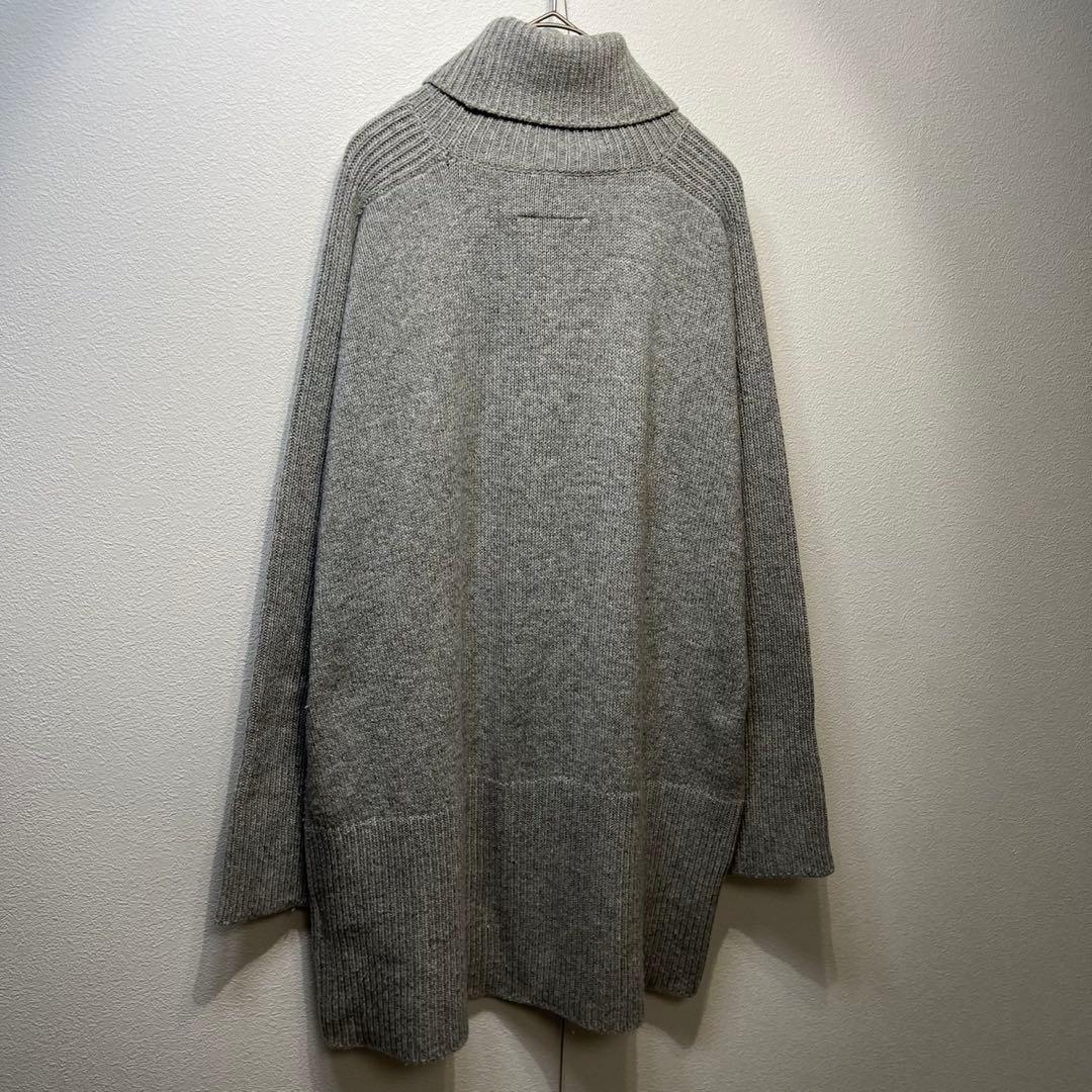 希少 MM6 上質 ウール カシミヤ タートルネック リブ ロングニット S