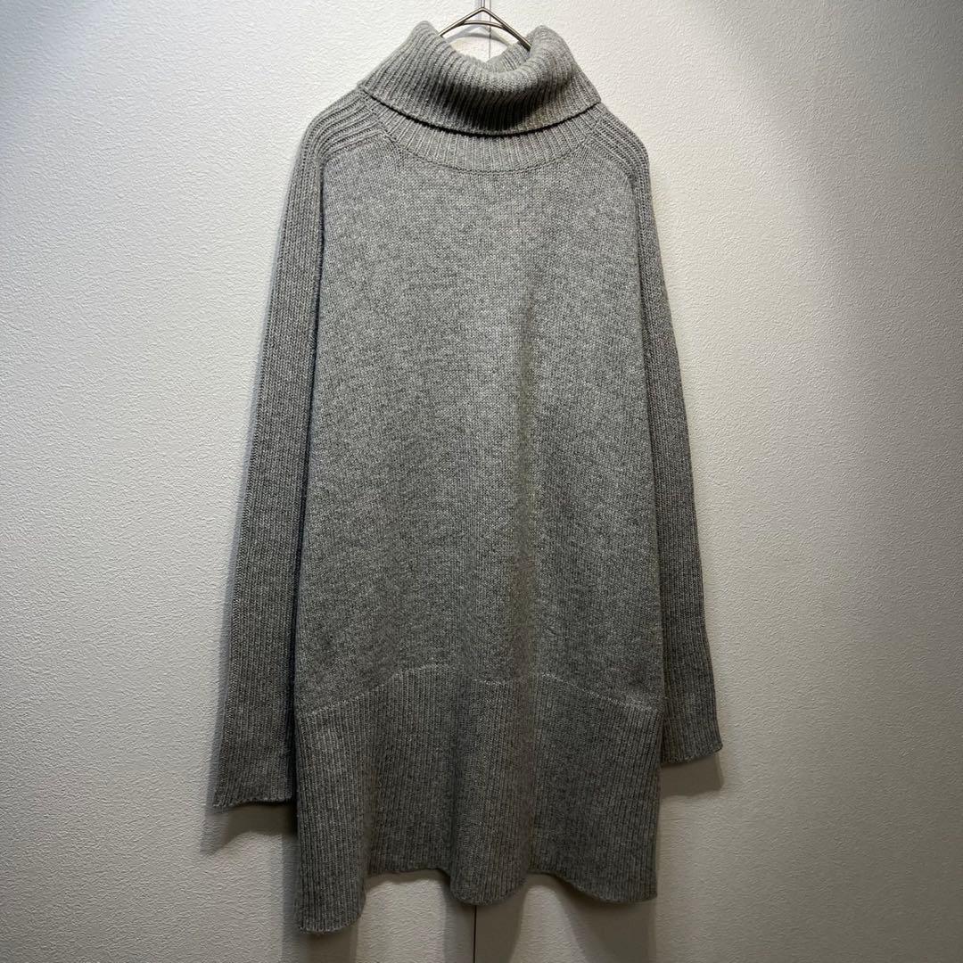 希少 MM6 上質 ウール カシミヤ タートルネック リブ ロングニット S