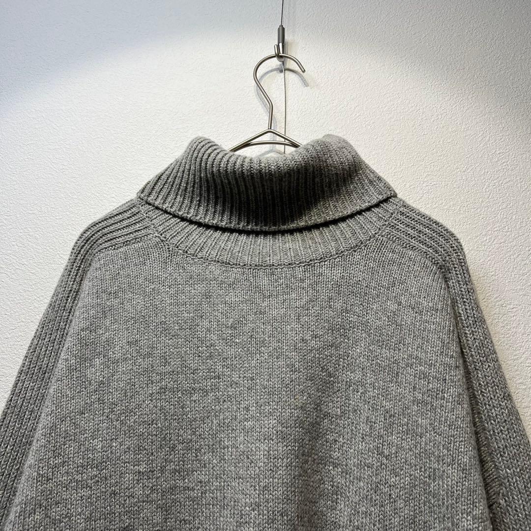 希少 MM6 上質 ウール カシミヤ タートルネック リブ ロングニット S