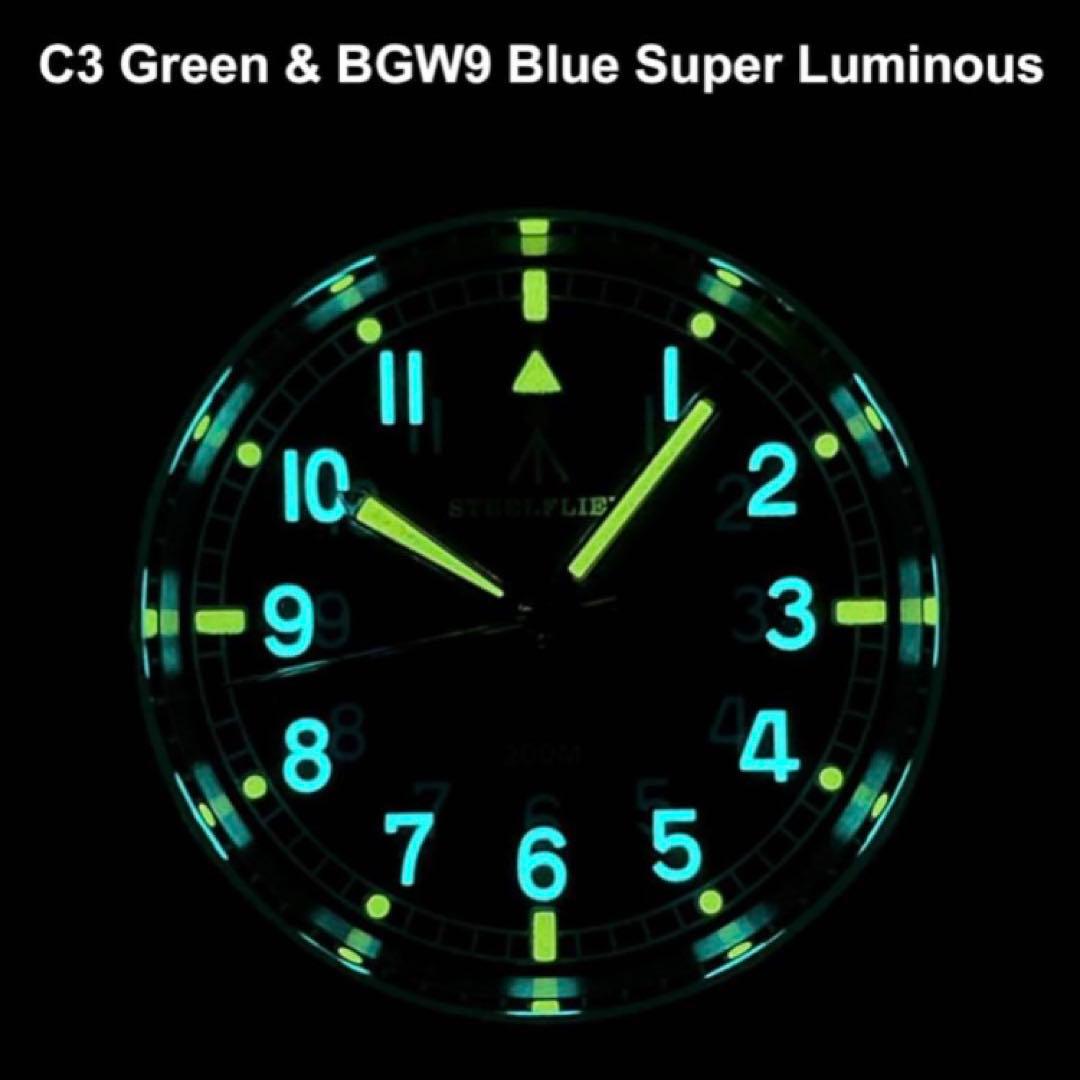 【新品未使用】STEELFLIER ミリタリーウォッチ 36mm Vh31 搭載