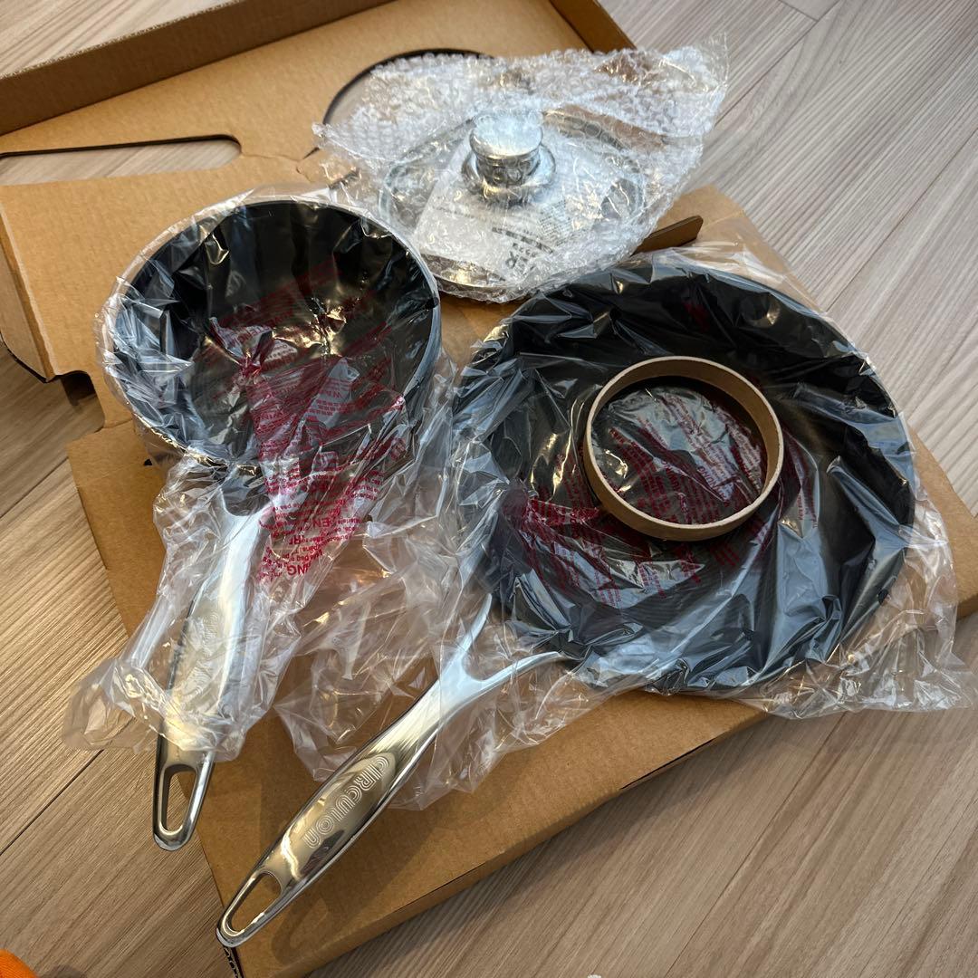 サーキュロン フライパン2個セット ガラス蓋付き