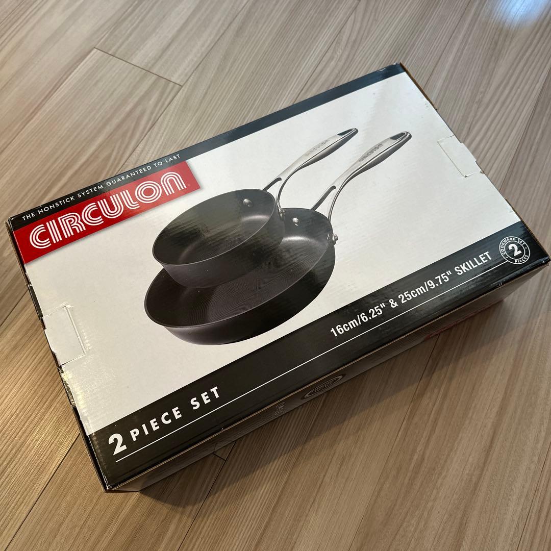 サーキュロン フライパン2個セット ガラス蓋付き