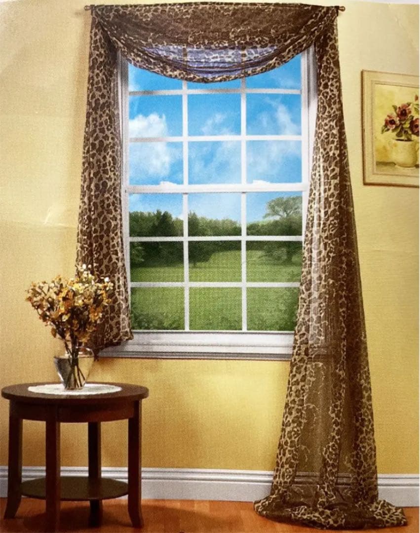 【新品・未使用】アニマル柄レース スワッグバランス