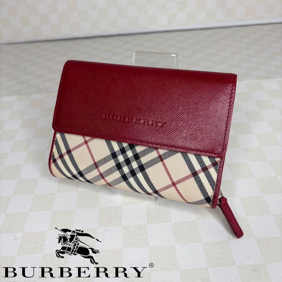 極美品　Burberry バーバリー　財布　二つ折り　M75