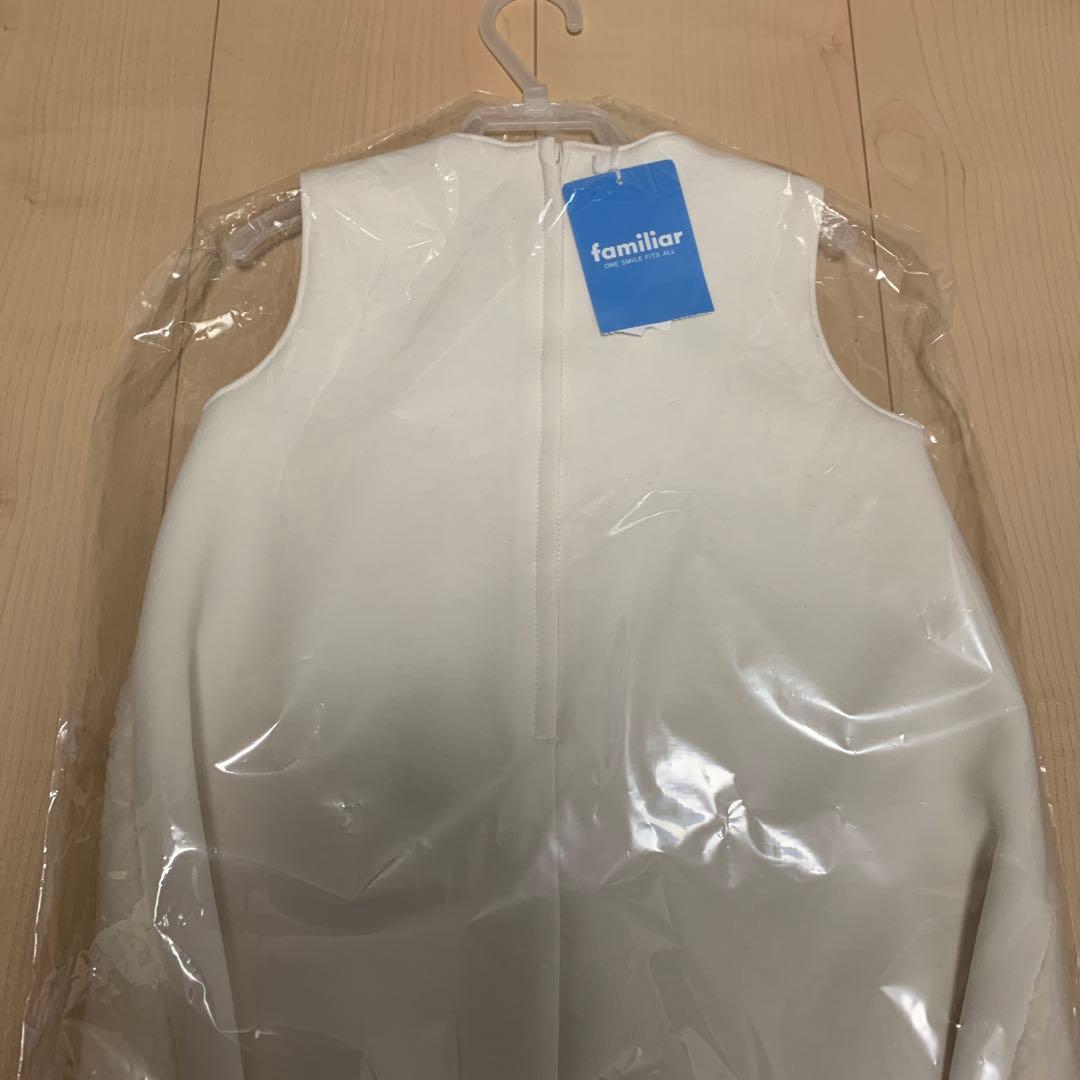 familiar ウサギ刺繍 フリースワンピース 90