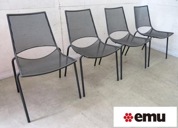 展示品■emu■イタリア■Ala■ガーデンチェア■4脚■ガーデンファニチャー