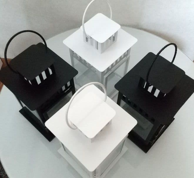 【オシャレ】アイアン スクエア キャンドルホルダー ランタン