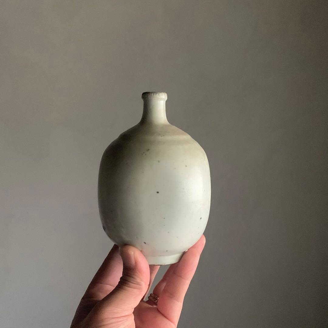 白磁 撫で四方形 徳利 酒器 古美術 古道具 アンティーク