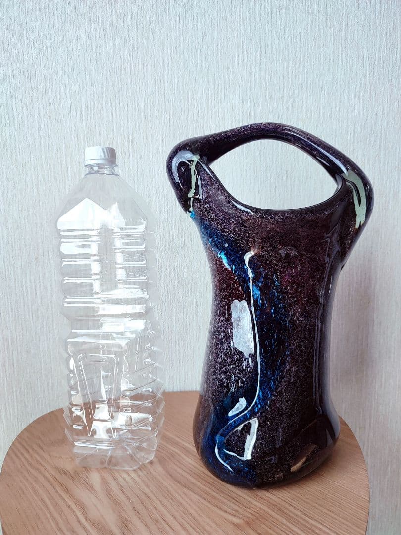 希少　琉球ガラス　稲嶺盛吉　花瓶　フラワーベース