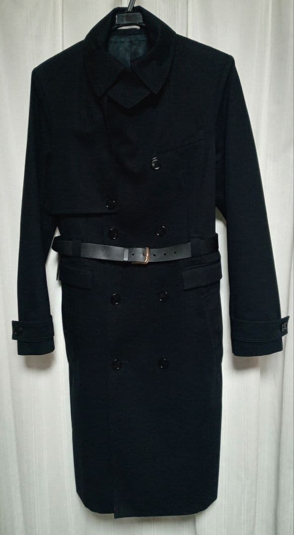18AW DIOR HOMME atelie レザーベルトトレンチコート 48