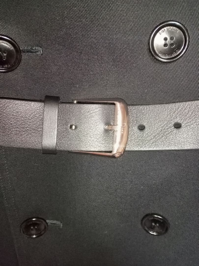 18AW DIOR HOMME atelie レザーベルトトレンチコート 48